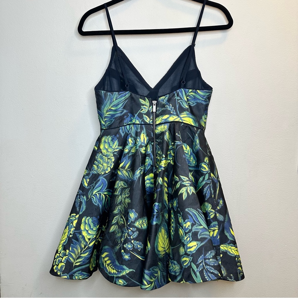 Silence + Noise Hologram Fit & Flare Lined Mini Dress Urban Outfitters Size 2 - Picture 2 of 9